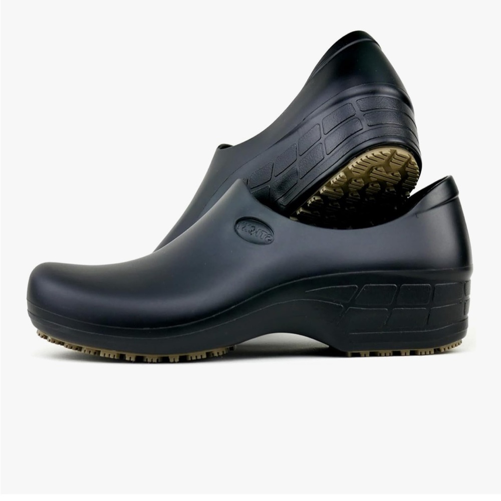 Sticky Black Slip-On Clogs NWNT